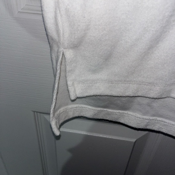 FP Movement white French terry oversized V-neck short sleeved top Size L - Picture 5 of 8